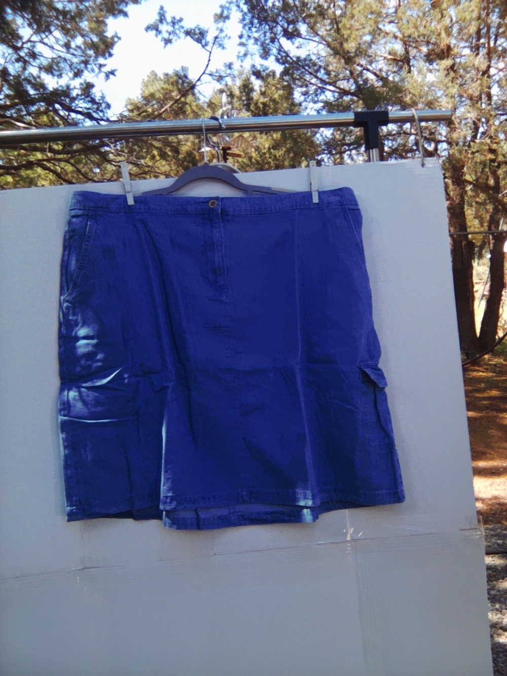 Classic Women's Cargo Skirt - Blue